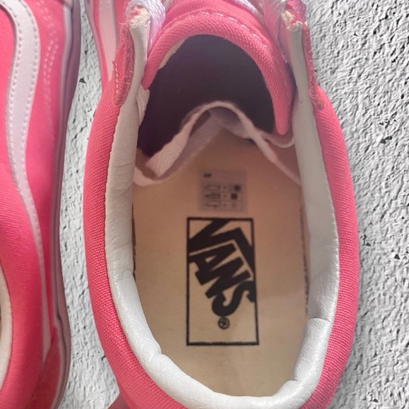VANS Sneakers NEW Old Skool Low Canvas Pink White Women’s Size 7.5 - Picture 6 of 9